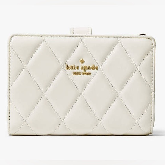 NWT Kate Spade Carey Medium Bifold Wallet, Color Meringue - Main Image